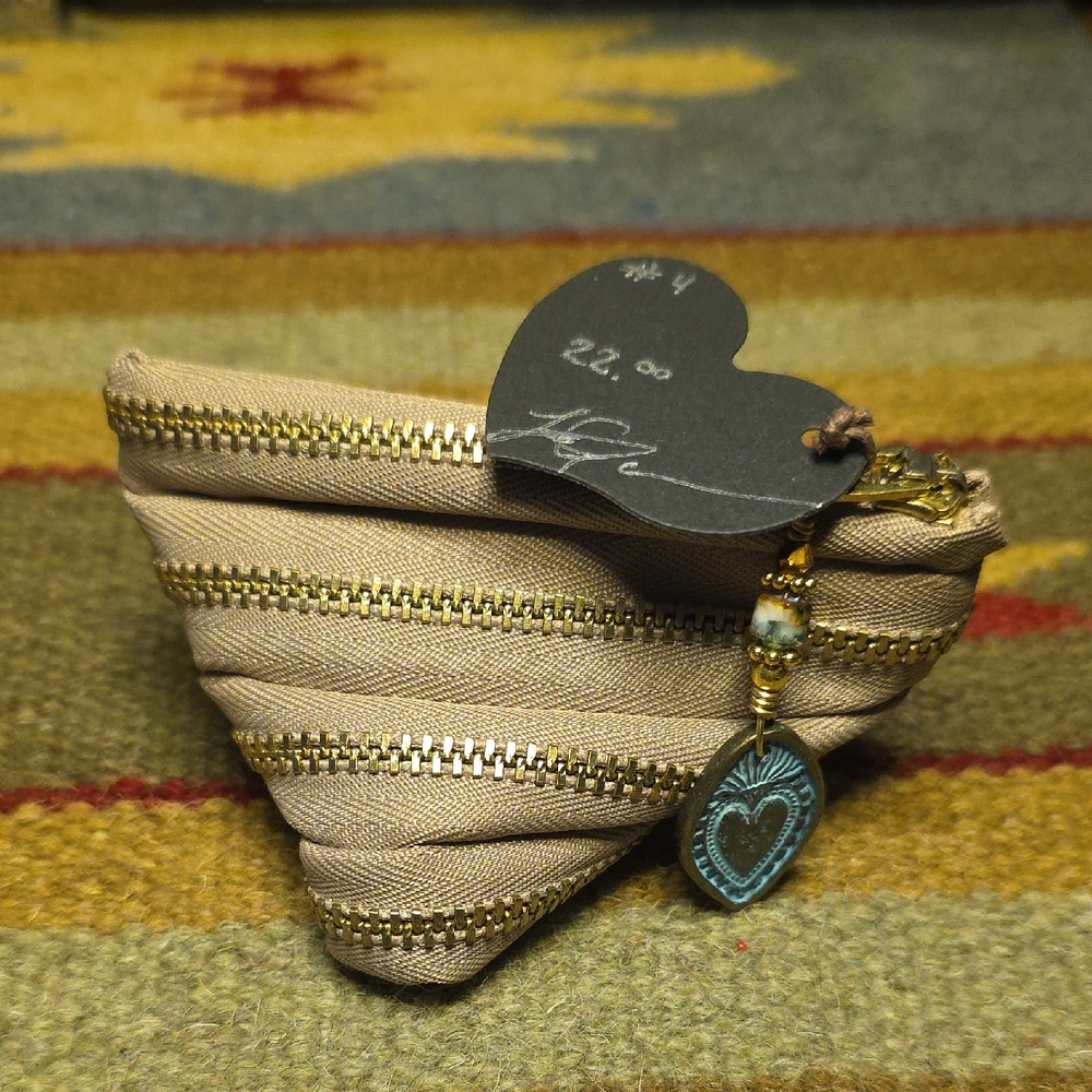Stylish Tan Zippered Pouch